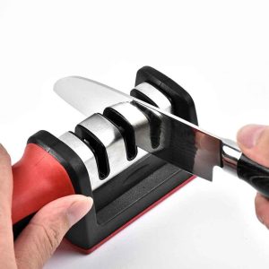afilador de cuchillos tijera acero mango